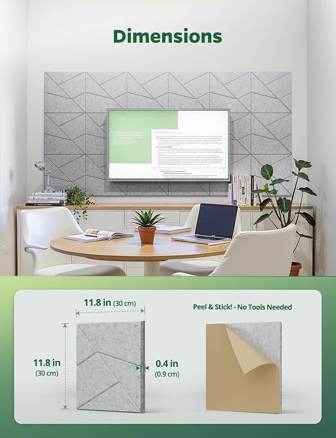 Topnaca 18 Pack Acoustic Panels Sound Absorbing