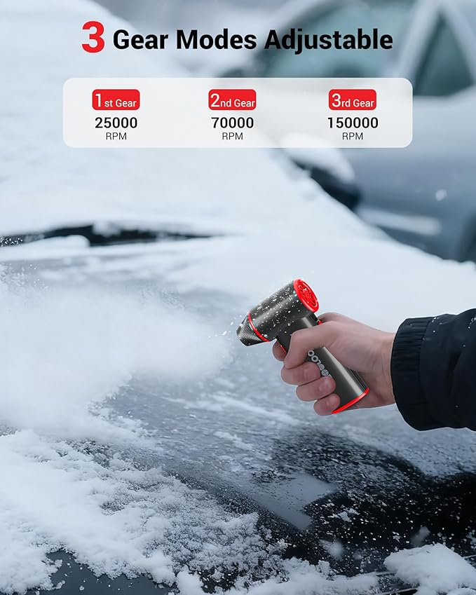 GOOLOO F3 Compressed Air Duster, 150000RPM Duster