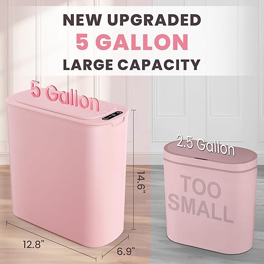 Cesun Motion Sensor Trash Can, 5 Gallon Automatic Bathroom Garbage Can