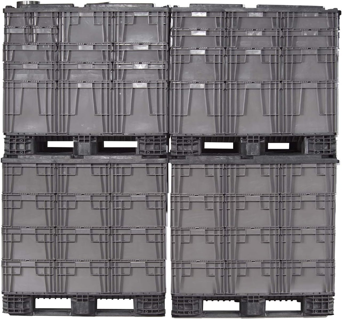 buckhorn sw241507f101000 plastic straight wall storage container tote, close-up detail