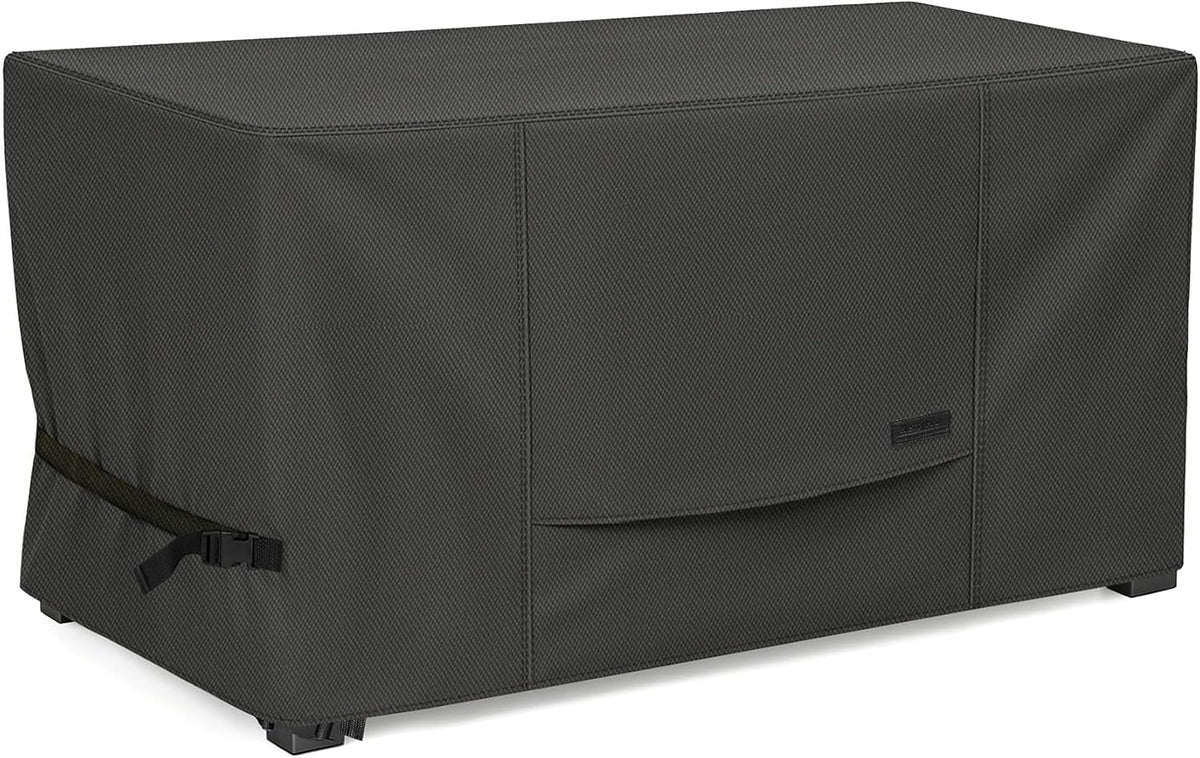 NettyPro Deck Box Cover Outdoor Waterproof Storage Bench Cover for Rectangular Deck Box, 46 x 24 x 22 inch, Black