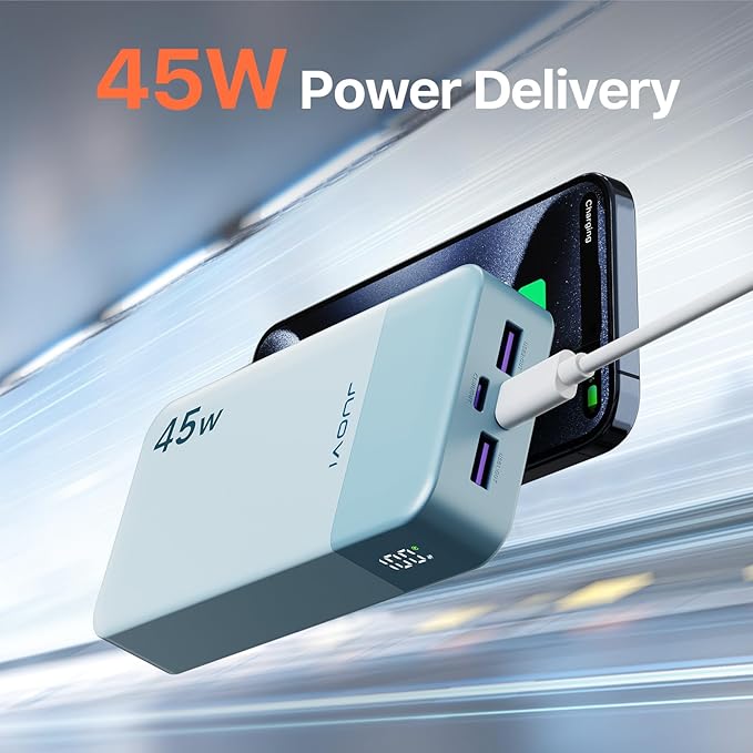 JUOVI J2621 Power Bank Portable Charger, 20000mAh 45W PD3.0 QC 4.0 Fast