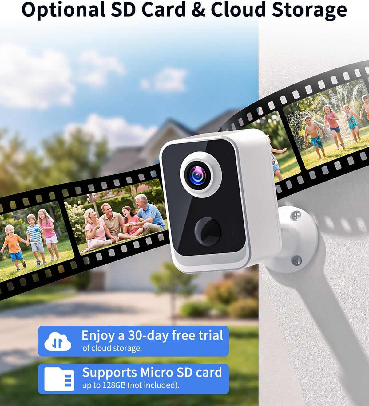 2K Security Camera Wireless Outdoor, WiFi Cameras for Home Security