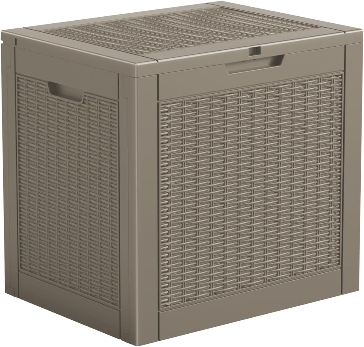 Resin Deck Box - 35 Gallon Lockable Outdoor Storage, Water-Resistant Indoor/Outdoor Bin for Package Delivery, Patio Cushions, Gardening Tools
