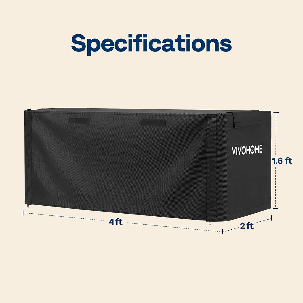 vivohome 4ft waterproof log rack cover on a desk or shelf