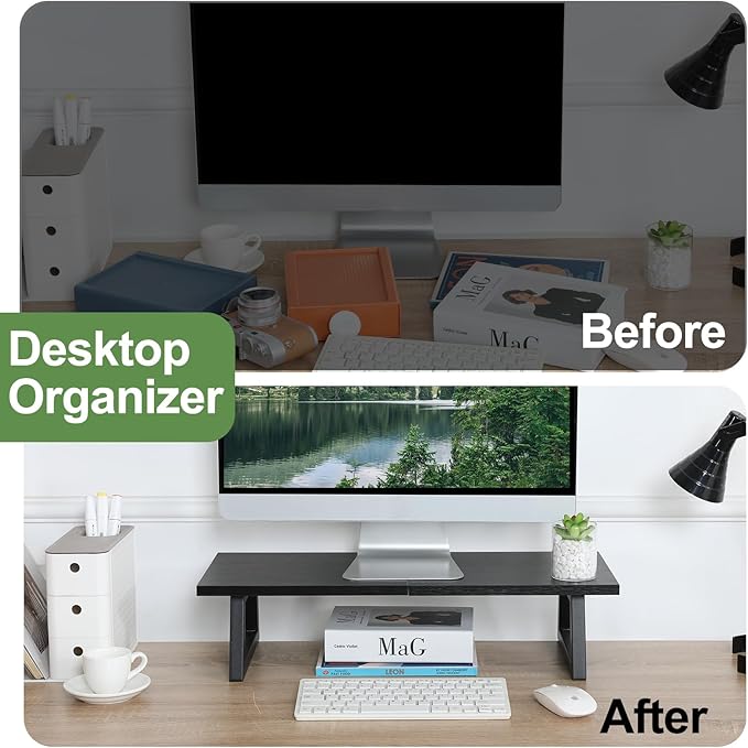 TEAMIX 24 inch Monitor Stand Riser, Printer Stand Riser