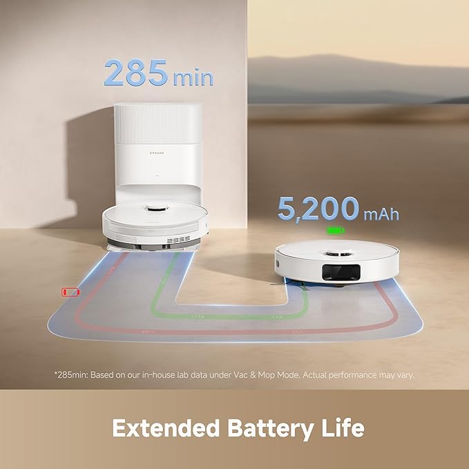 DREAME D20 Plus Robot Vacuum and Mop, 000Pa Suction, Self-Emptying