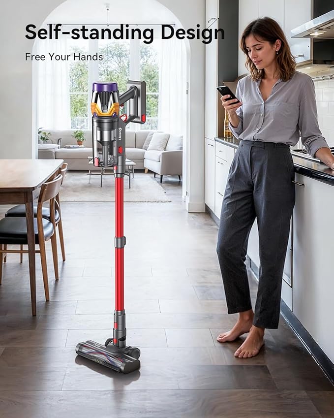 Cordless Vacuum Cleaner, Upgraded 55KPA 650W 70Mins Stick Vacuum