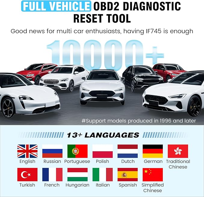 2026 BOSSCOMM IF745 OBD2 Scanner, All Systems Car Code Reader Scan Tool