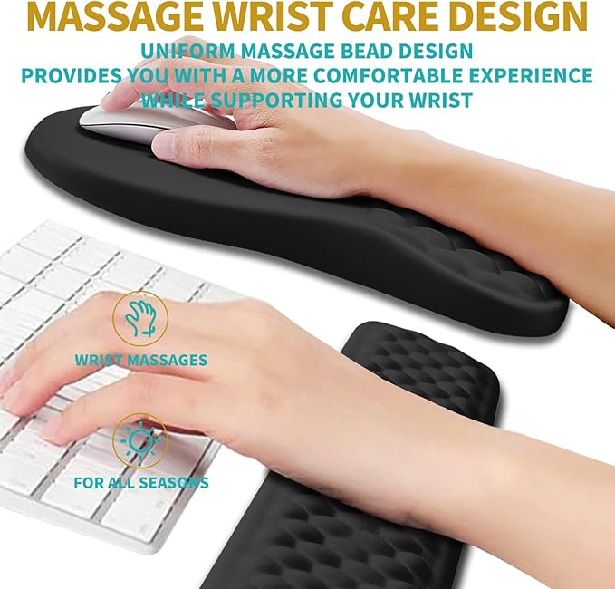 Hokafenle 2 in 1 Ergonomic Mouse Pad Wrist Support & Wrist Rest