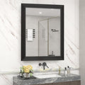 SMIROR Matte Black Bathroom Mirror