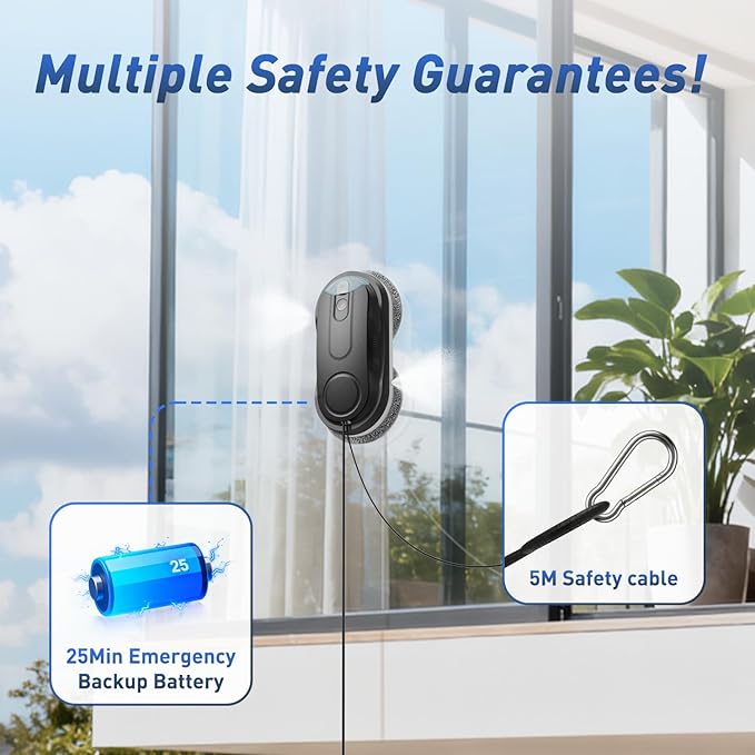 KKI Window Cleaning Robot, Automatic Window Cleaner Robot, Dual Spray, Max
