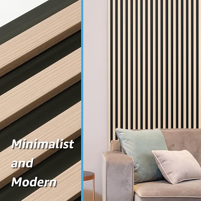 Art3d 8-Pack WPC Wood Slat Wall Panel