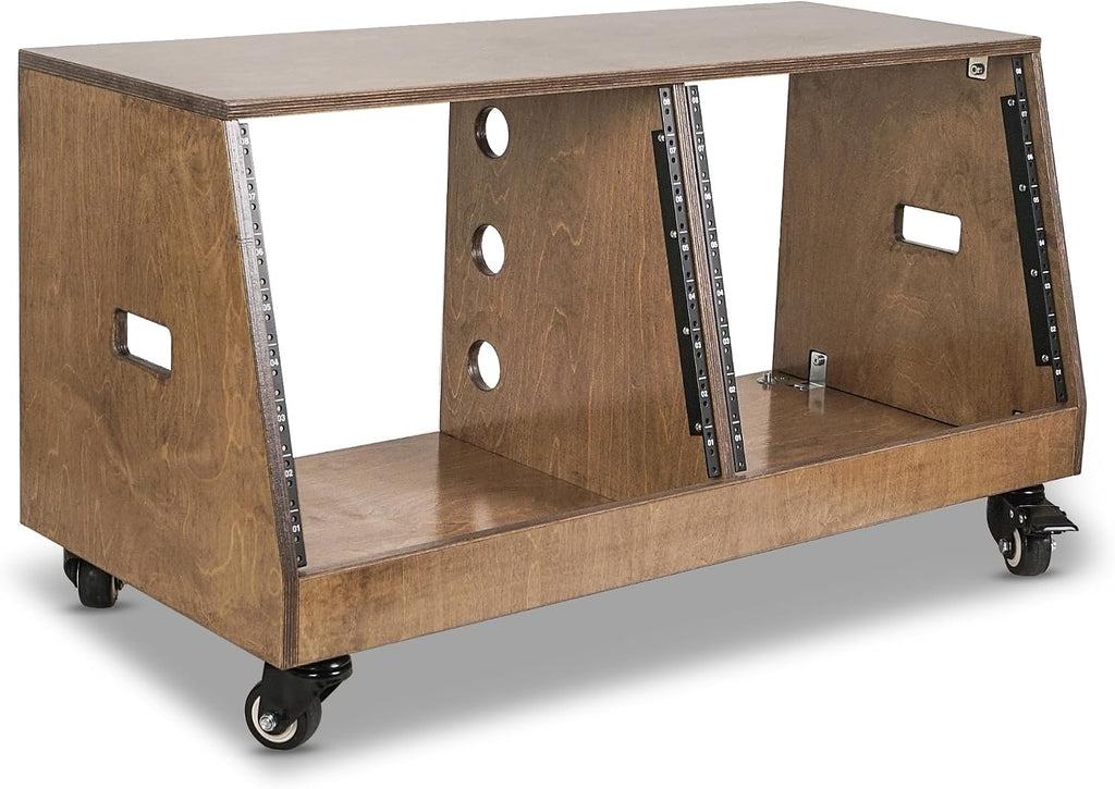 Sound Town DIY 2 x 8U Slanted Studio Rack