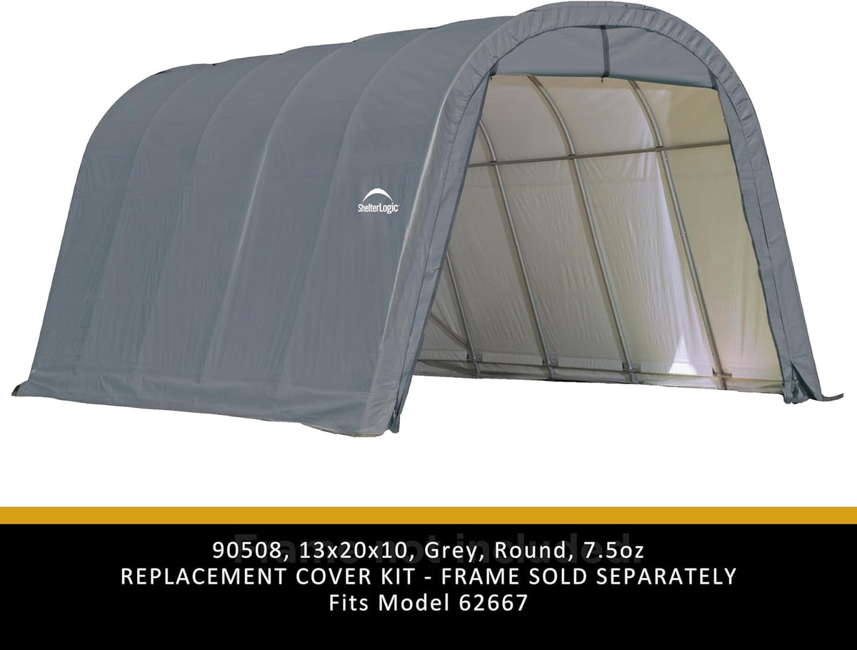 shelterlogic replacement cover roundtop 13 x 20 x shown in use