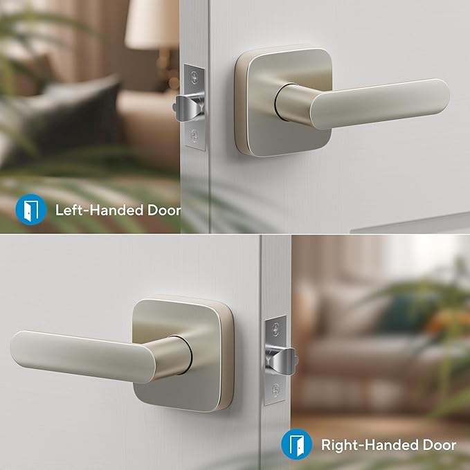 ULTRALOQ Passage Lever Door Handle, Reversible Handle No Lock