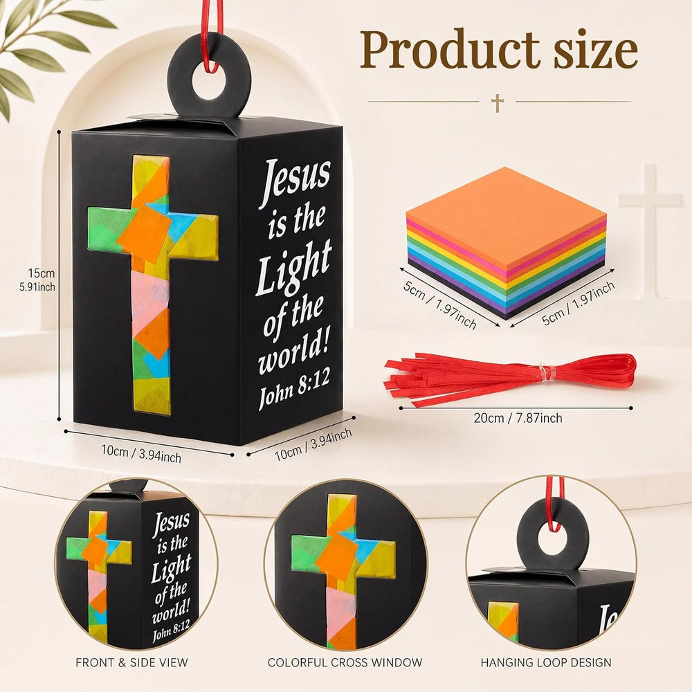 40 Sets Vbs 2026 Christian Cross Crafts Bulk Illumination Themed Paper Lanter...
