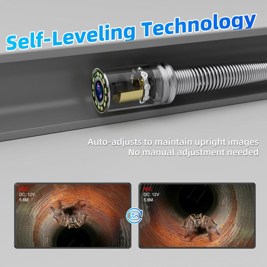 sanyipace sewer camera with pipe locator, 7mm/0.28inch cable, package contents