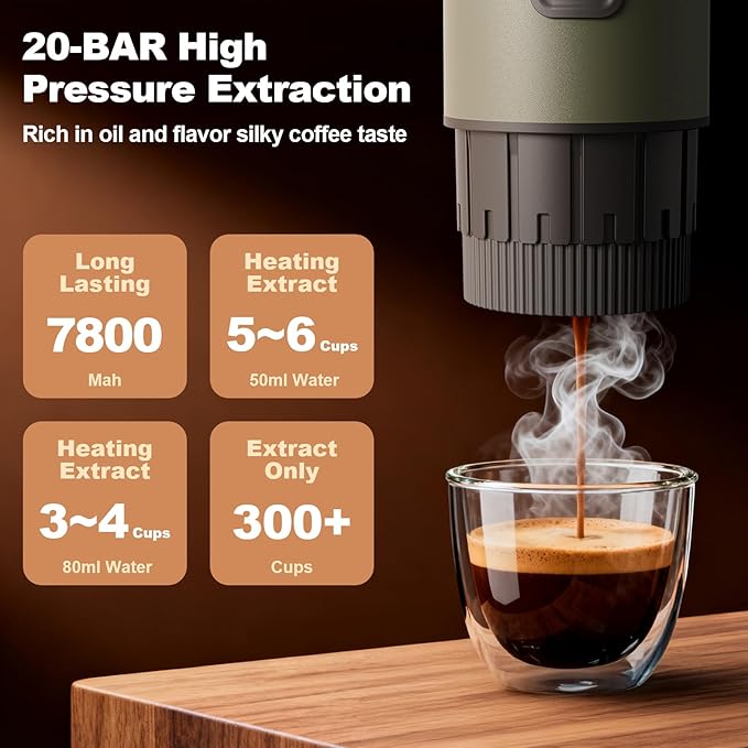 Portable Espresso Maker, 3 in 1 Coffee Maker Set