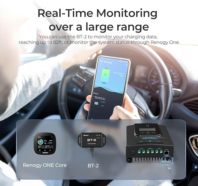 Renogy Charge Controller-Rover 30A MPPT 12V/24V Auto-Detect LCD Display | 99.9%