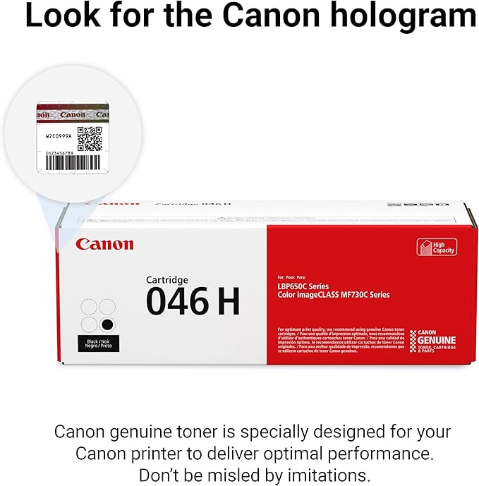 Canon Genuine 046 Black Toner Cartridge High Capacity Compatible