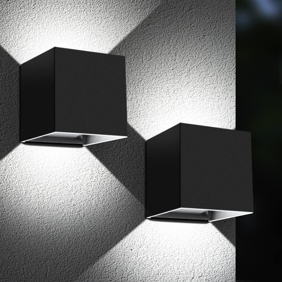 ledmo LED Up and Down Outdoor Wall Lights 20W Anti-Rust Adjustable Modern Wall (2 Pack)