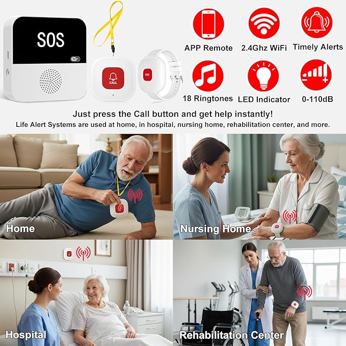 PerfeSafe Wireless Caregiver Pager Life Alert System