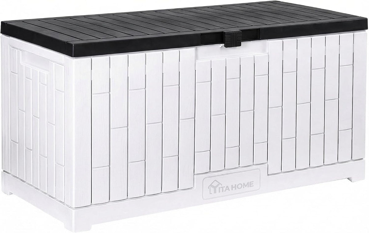 YITAHOME Large Deck Box 120 Gallon Resin Outdoor Storage Box