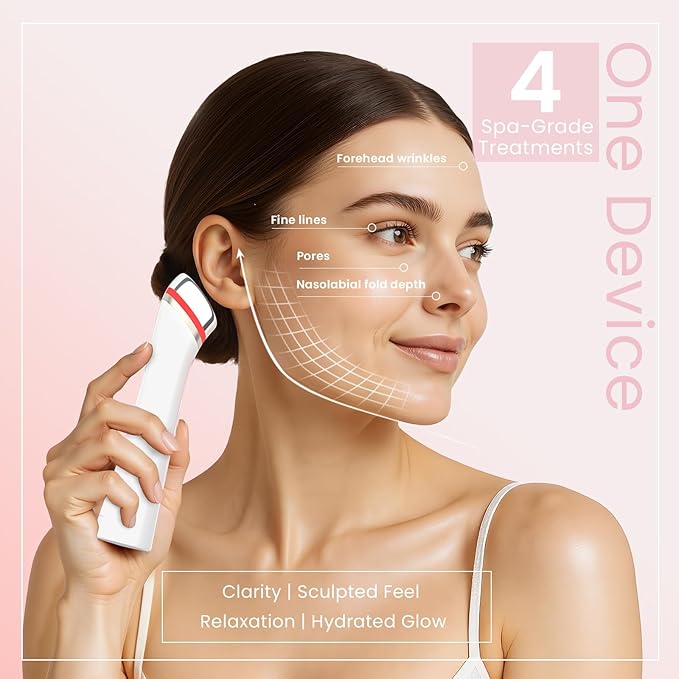 Face Lift Device – 8 in 1 Skin Tightening and Lifting, LED Light Therapy