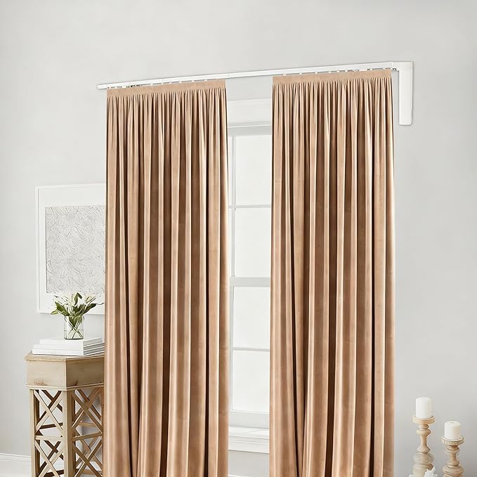 Lemoeyes Electric Curtain Track, Retractable Motorized Curtains Rod within 7.2ft