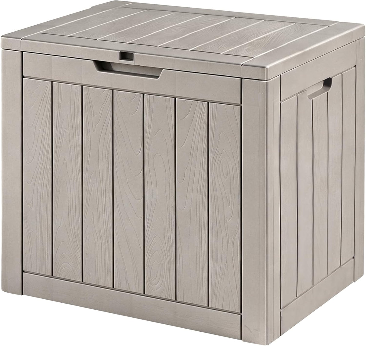 30 Gallon Outdoor Storage Box, Waterproof Resin Deck Box with Side Handles, Lockable Outdoor Bench for Indoor & Outdoor Use, Storage Bin for Patio Cushions, Garden Tools