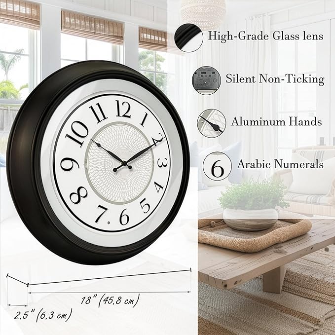 FOUNTAIN DESIGNS Galaxy 18 Inch Luminous Atomic Wall Clock