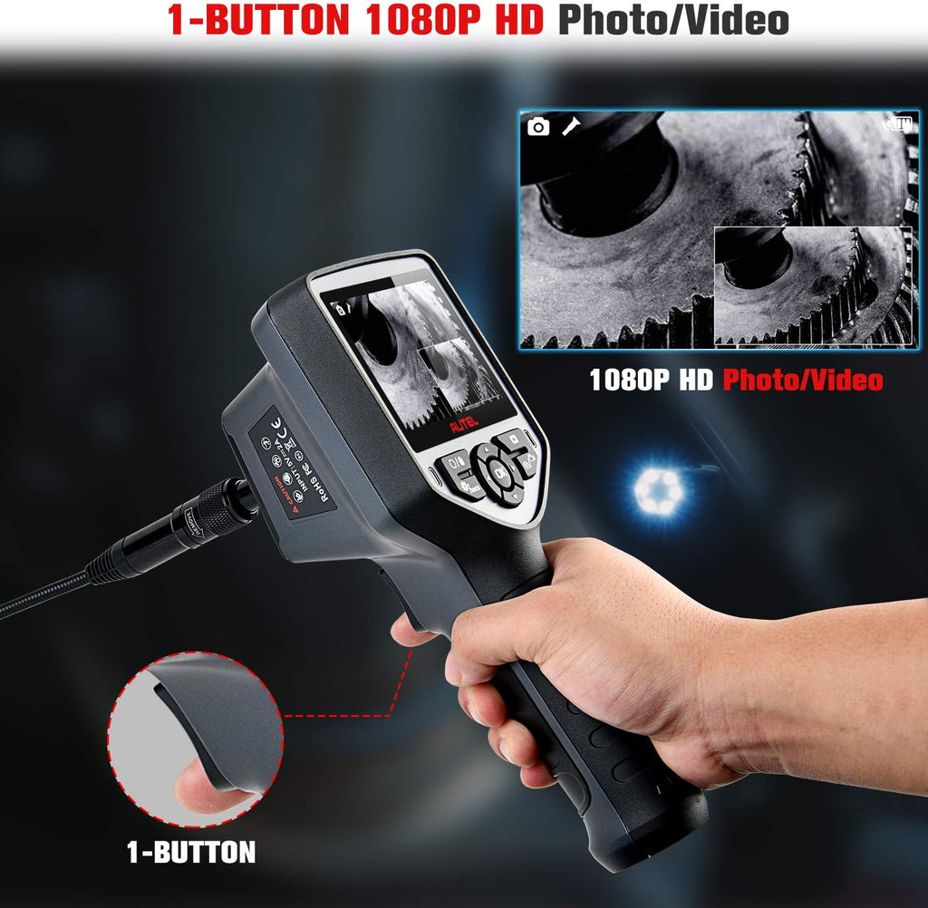 autel maxivideo mv480 inspection camera, 1080p hd industrial showing dimensions