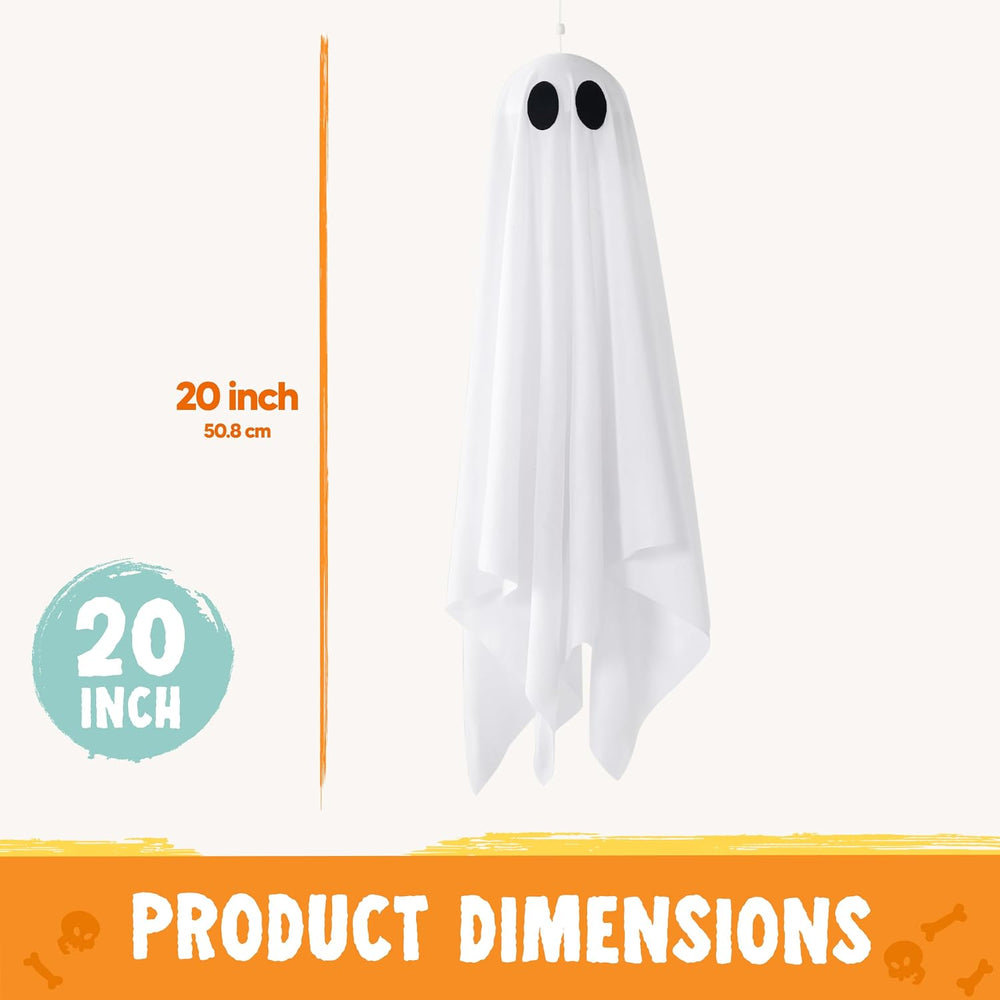 JOYIN 2 Pcs 20" Scary Halloween Decorations Outdoor Hanging Ghost, Light...
