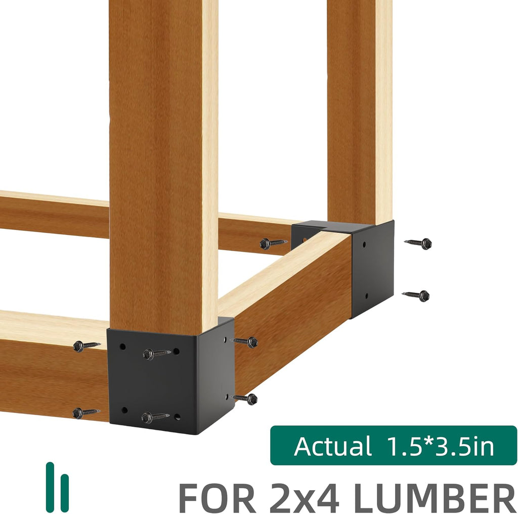 heavy duty workbench bracket kit carbon steel 3-way, close-up detail