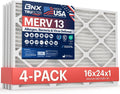 BNX TruFilter 16x24x1 Air Filter MERV 13 (4 Pack)