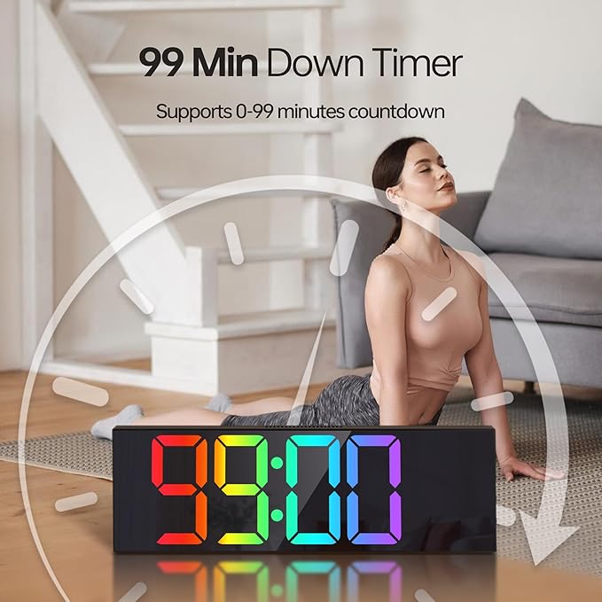 JALL 16.2" Large Digital Wall Clock