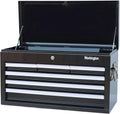 Workington Professional Industrial Portable Metal Tool Chest with 6 Drawers, 26" 6-Drawer Tool Chest Cabinet with Ball Bearing Drawer Slides, Steel Tool Storage Box Organizer 4015 Black