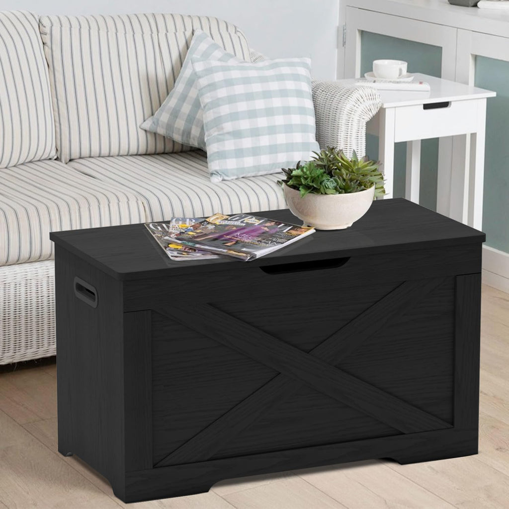timberer 31.5" storage chest, wooden storage bench, entryway, package contents