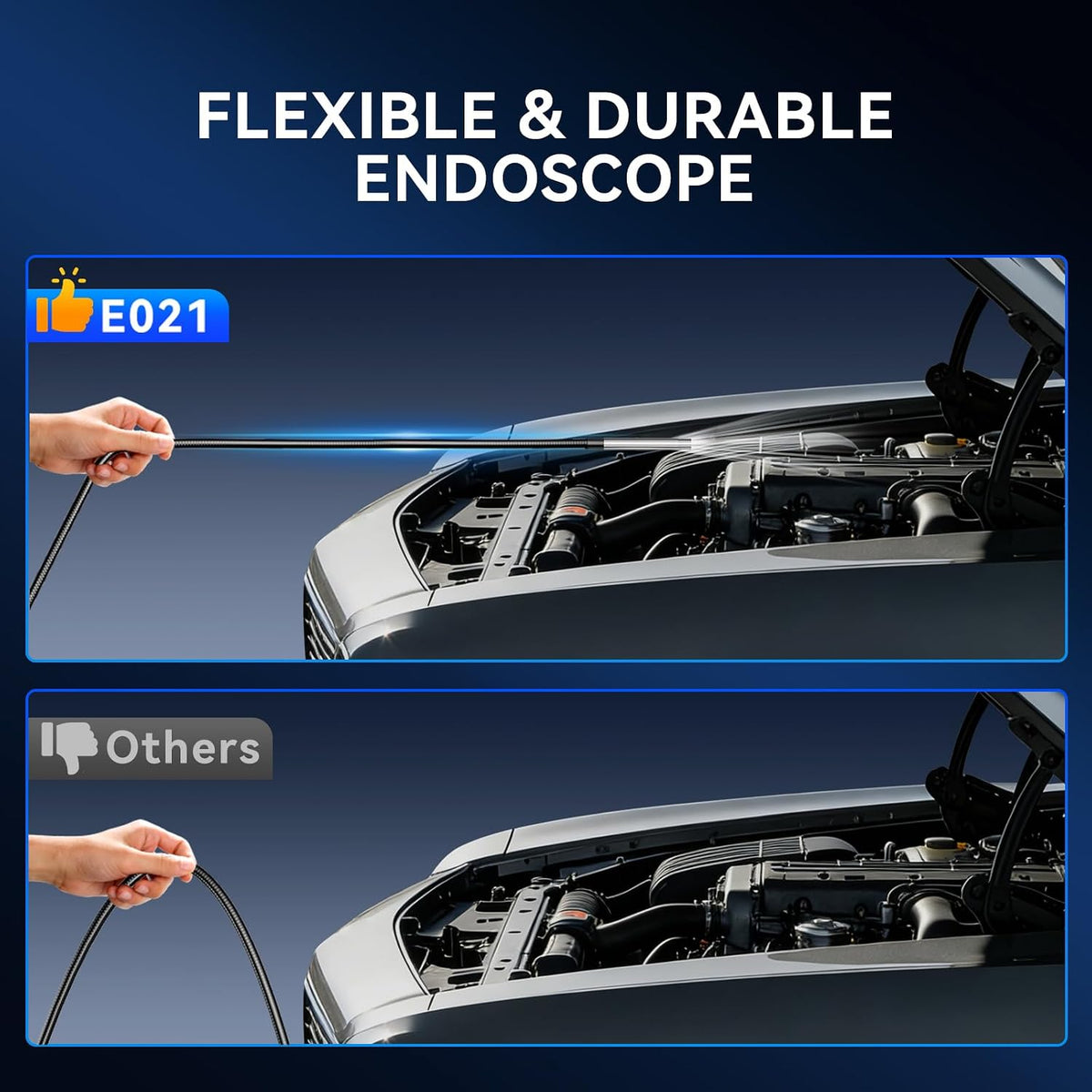 mucar e021 usb endoscope borescope, compatible with pc, package contents