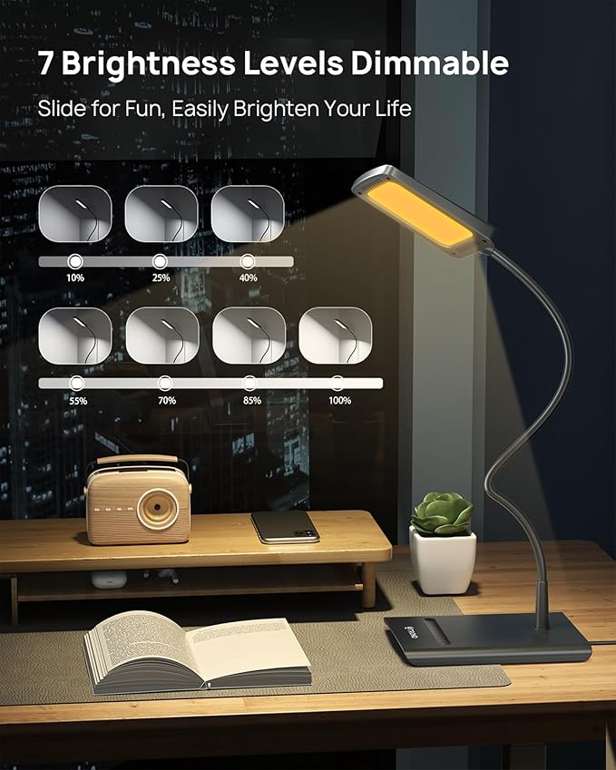 TROND Desk Lamp, Bright Dimmable Eye-Caring Table Lamp, 3 Color Modes 7
