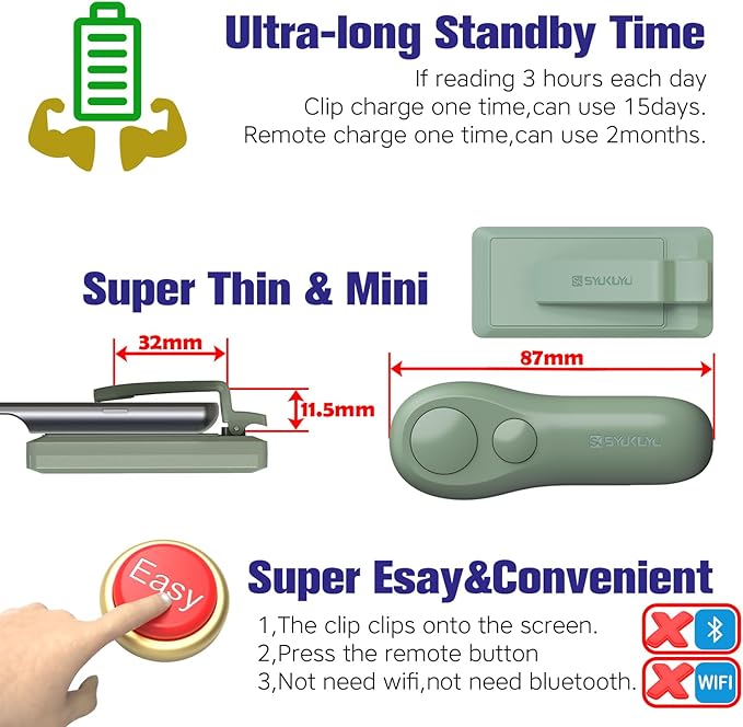 SK SYUKUYU RF Remote Control Page Turner