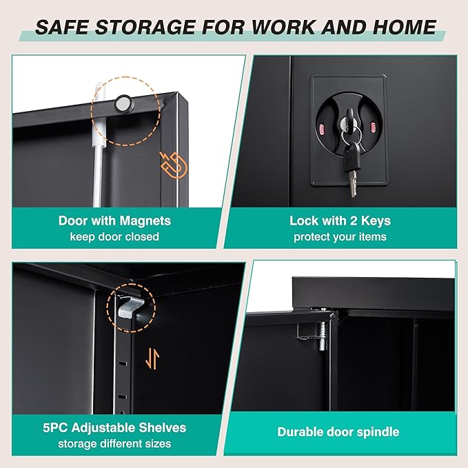 SISESOL Small Metal Storage Cabinet