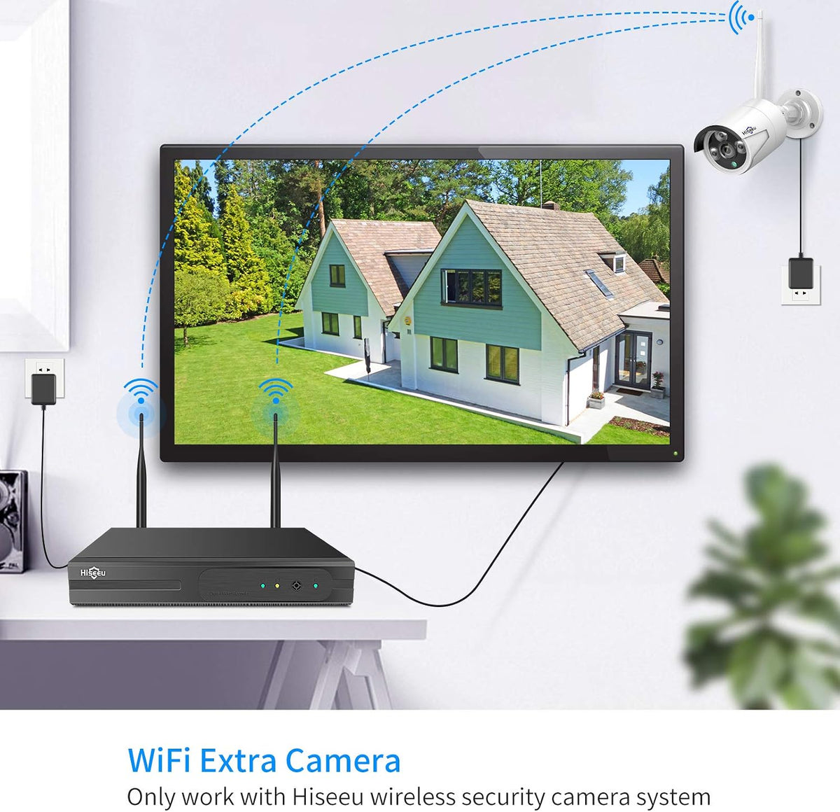 hiseeu camera add on 5mp outdoor wireless security, package contents