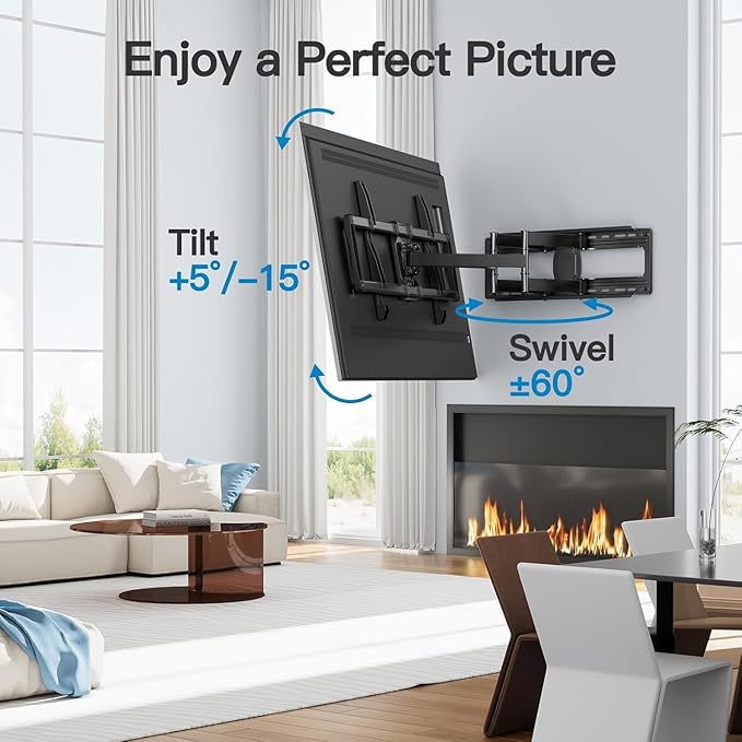 PERLESMITH Full Motion TV Wall Mount
