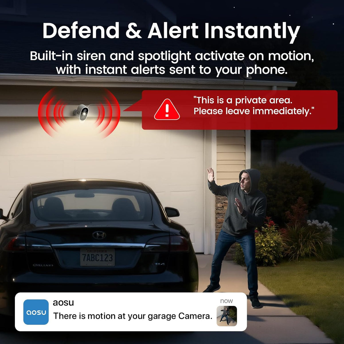 aosu 2k solar security cameras wireless outdoor system, view 10