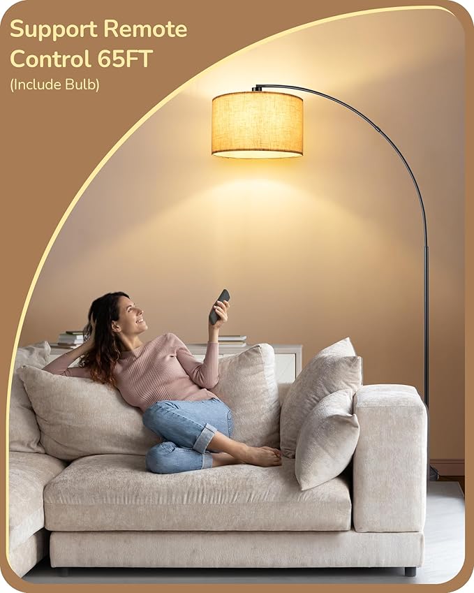 EDISHINE 78.3″ Modern Arc Floor Lamp