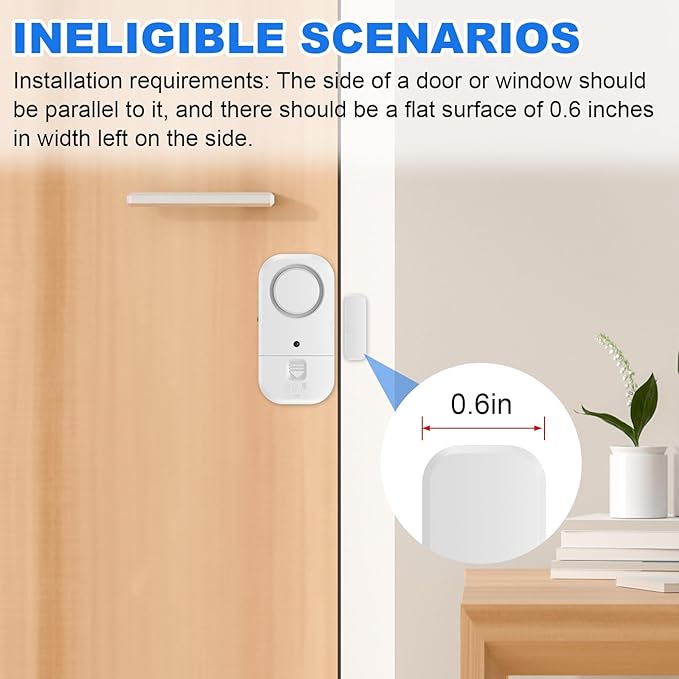 ANKOSHUN Door Window Alarm Sensors (8 Pack)