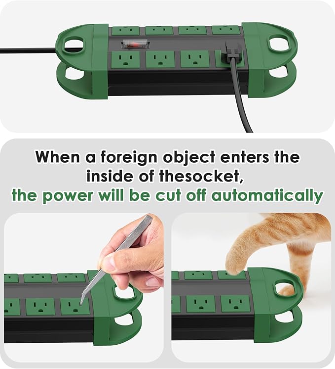 CCCEI Outdoor Power Strip Weatherproof