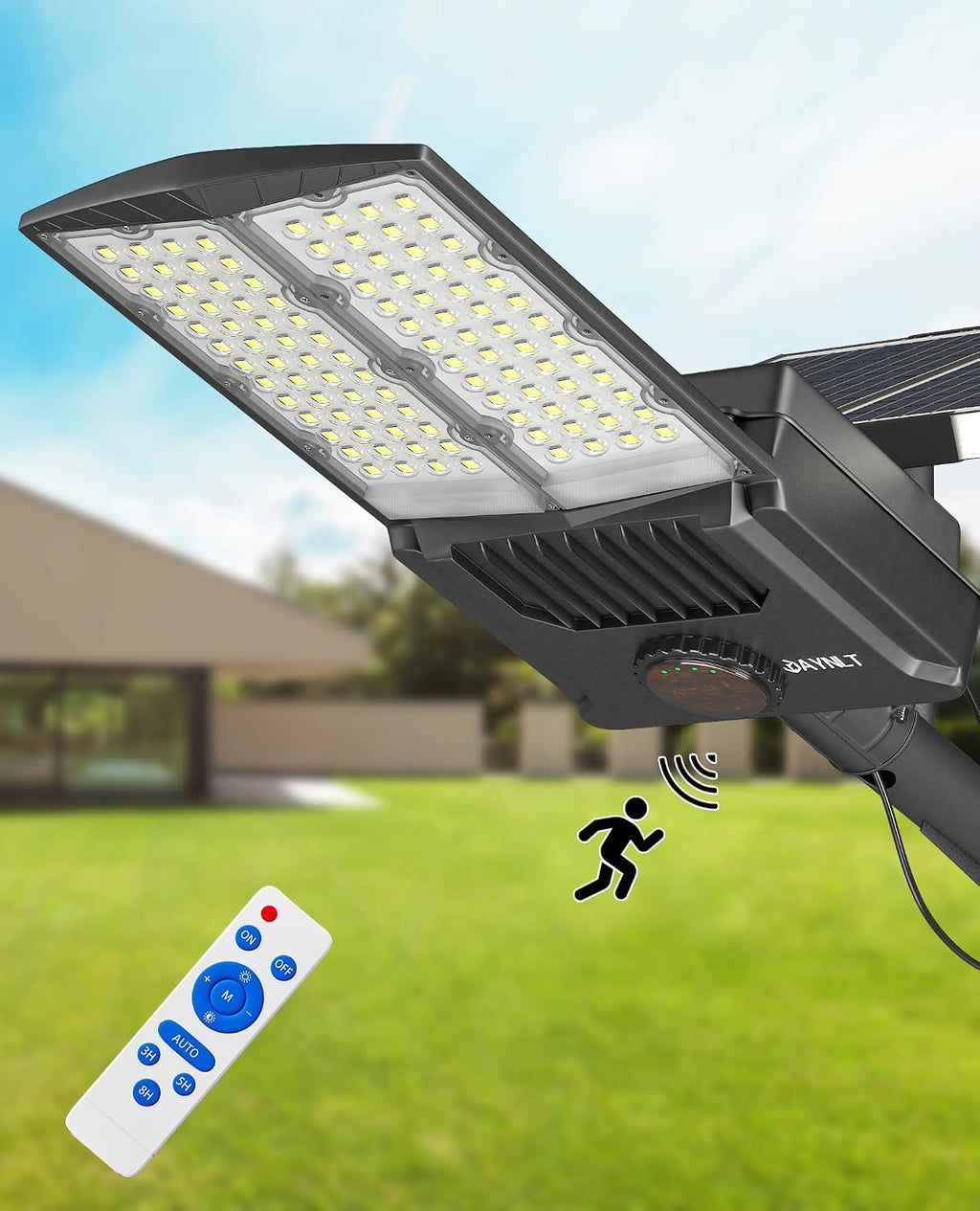 JAYNLT Y-9000W Solar Street Lights Outdoor, 6500K 700000LM High Power Parking
